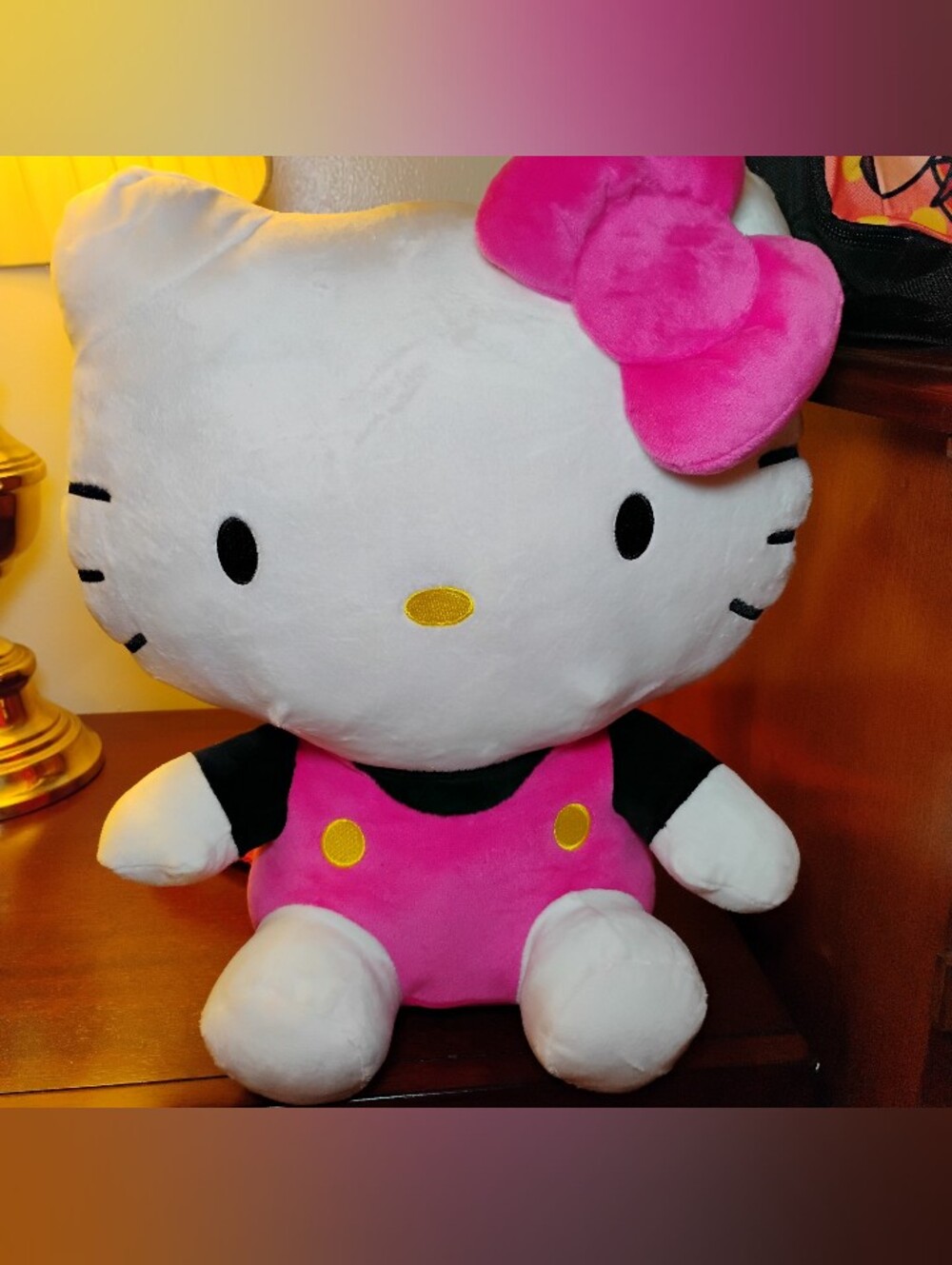 Hello Kitty Plush Backpack NWT Sanrio - Pink, White, Black